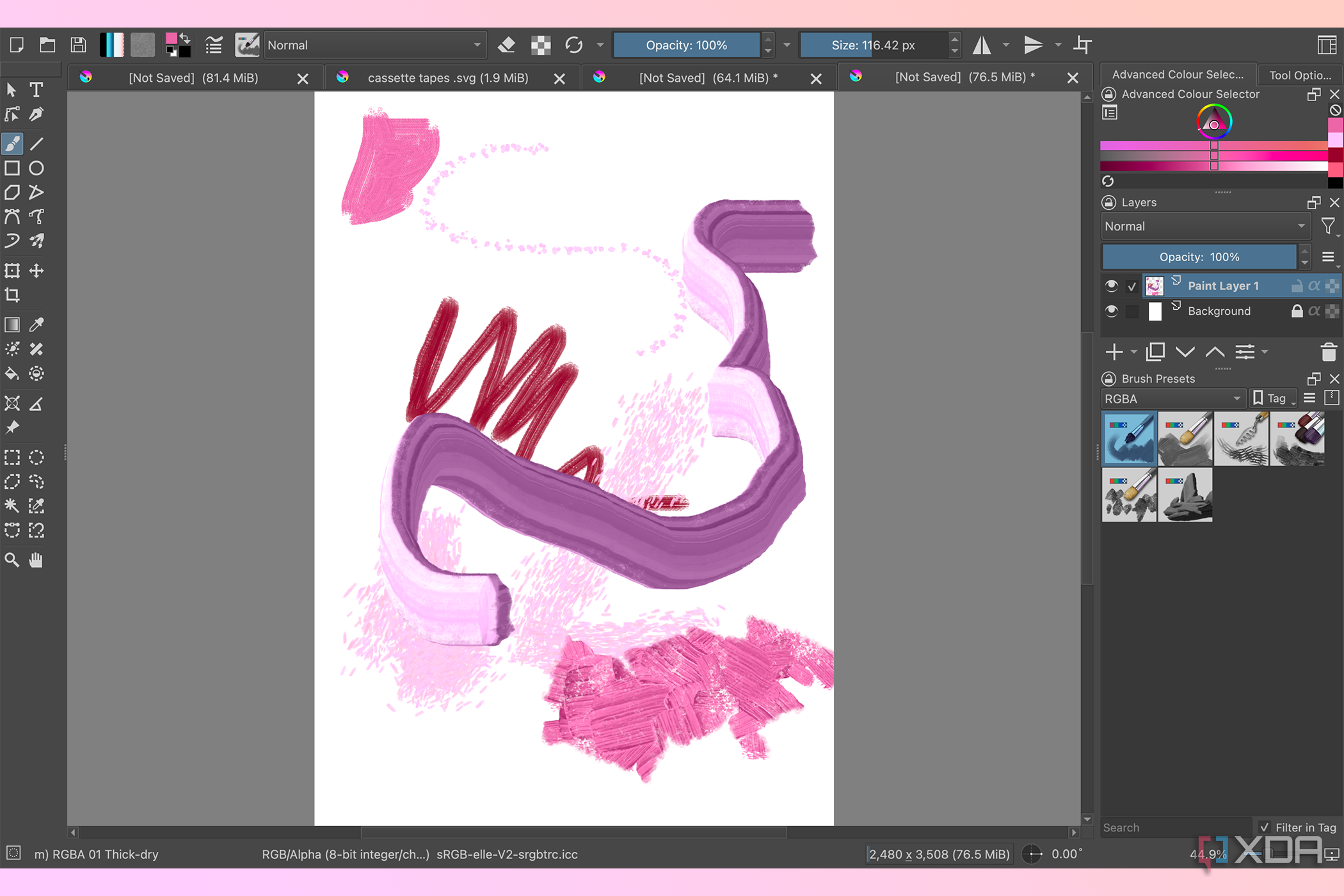 Krita 3D paint brushes