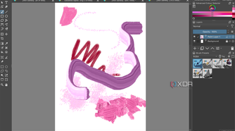 Krita 3D paint brushes