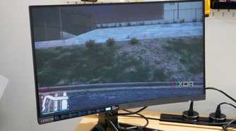 A game being played on a Lenovo monitor.