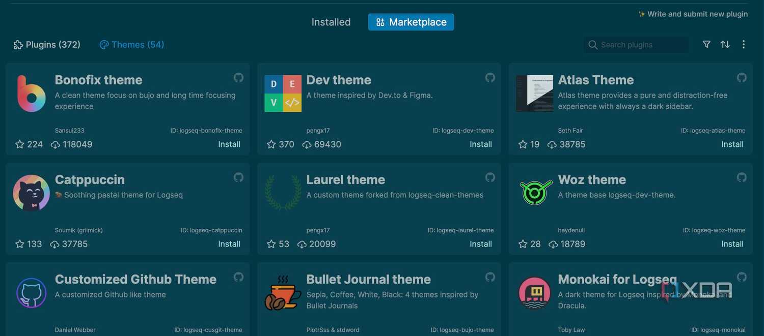 Logseq theme store
