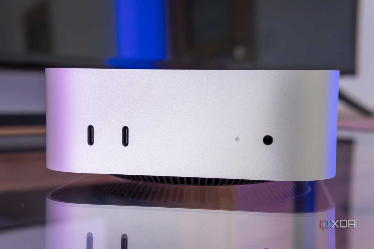 Close-up front view of the Mac Mini