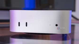 Close-up front view of the Mac Mini