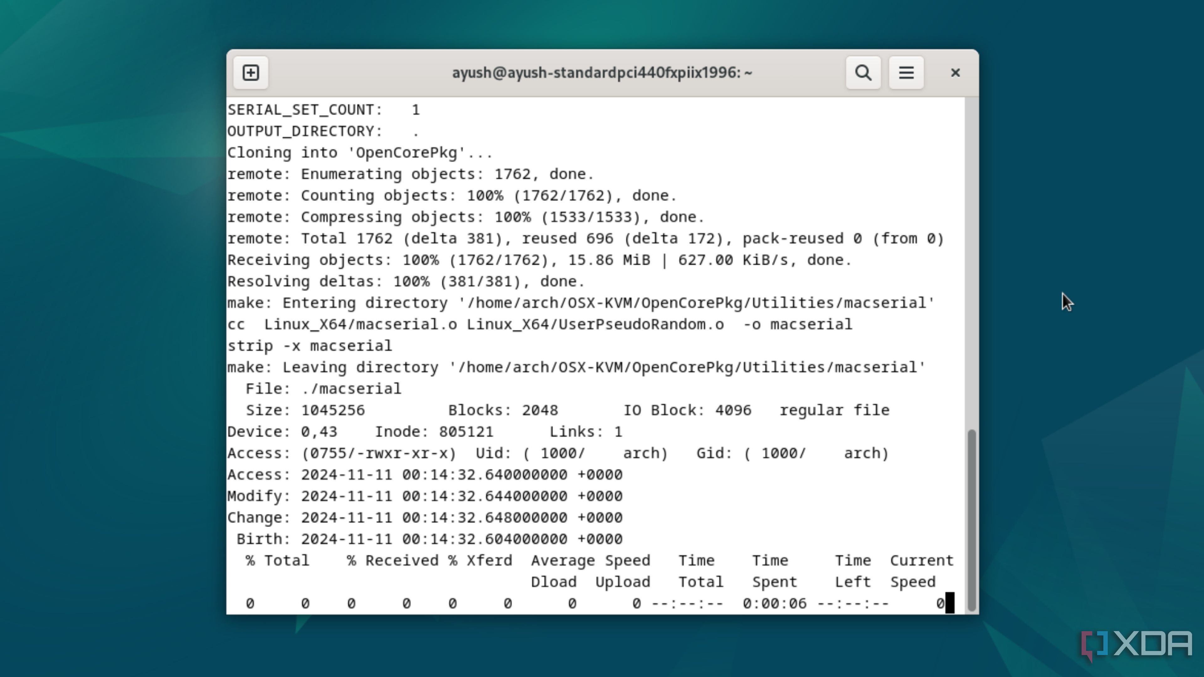 The script to run macOS inside Docker