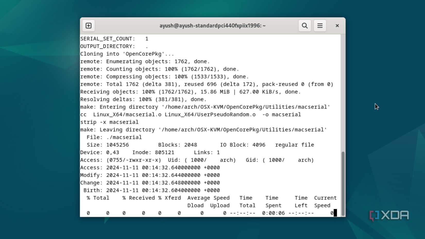 The script to run macOS inside Docker
