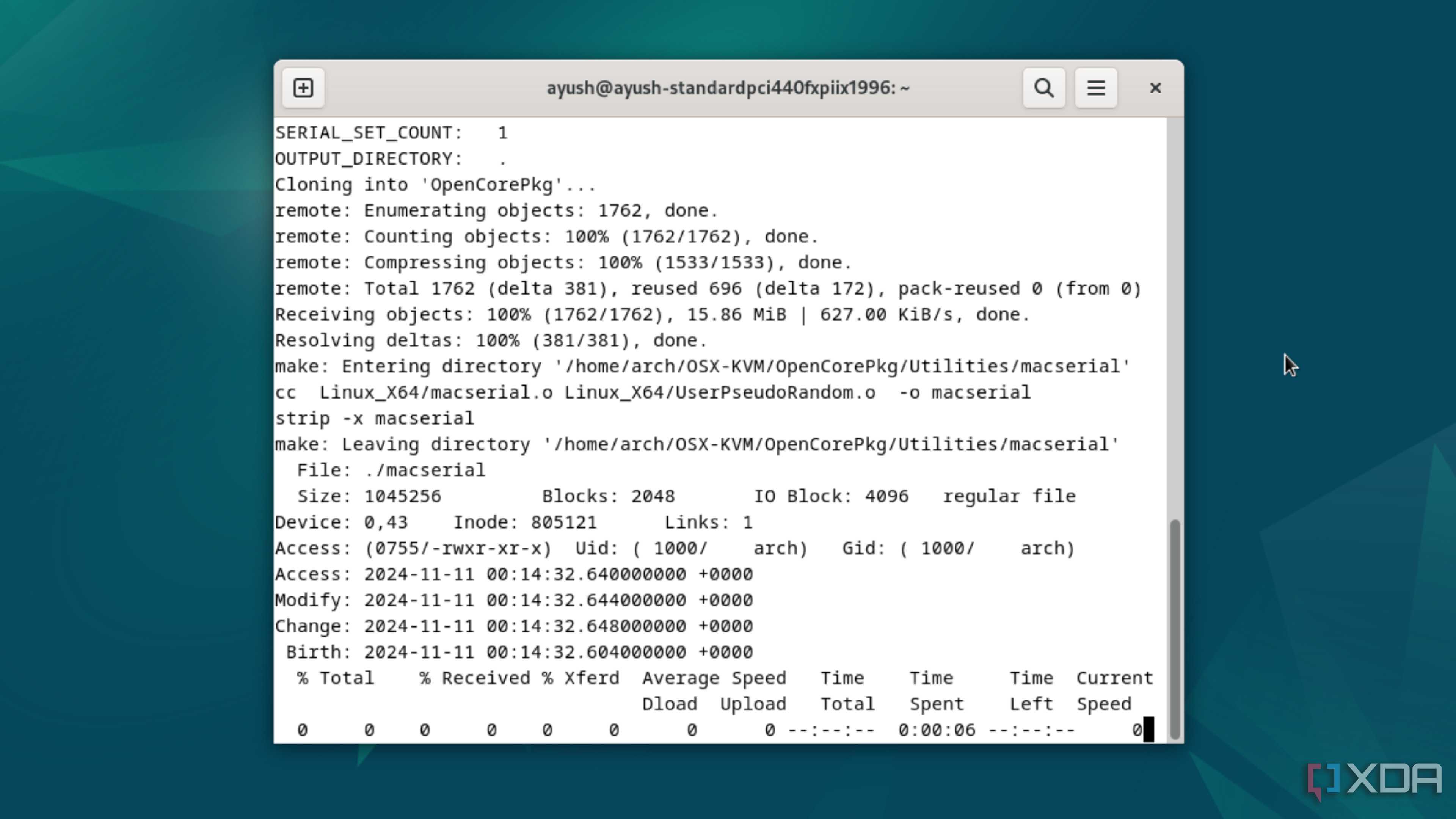 The script to run macOS inside Docker