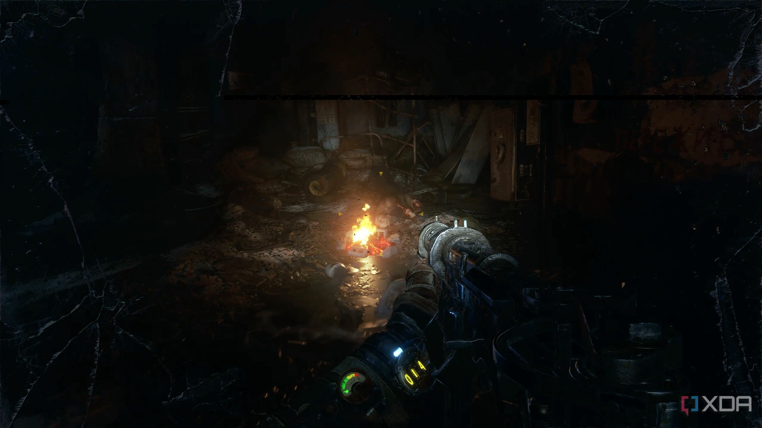 Screenshot of Metro Exodus running on the M4 Mac Mini