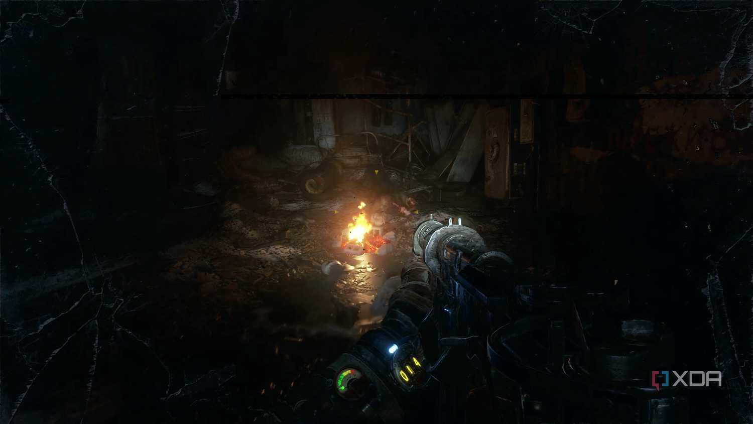 Screenshot of Metro Exodus running on the M4 Mac Mini