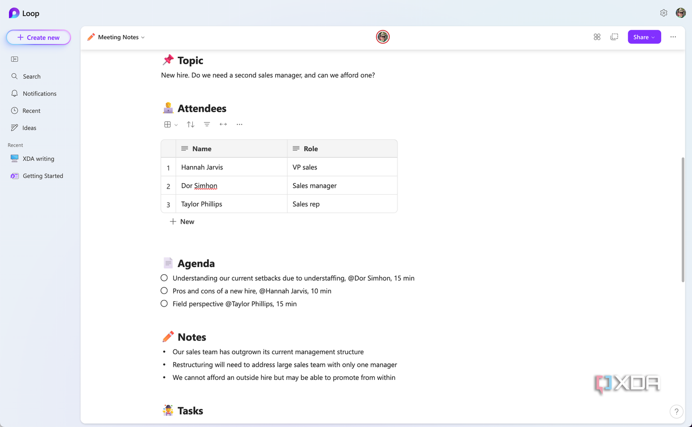 Microsft Loop Note I replaced all productivity tools with Microsoft Loop for a month and ...
