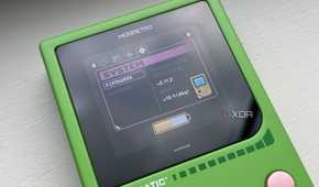 modretro chromatic in leaf color showing the firmware settings page