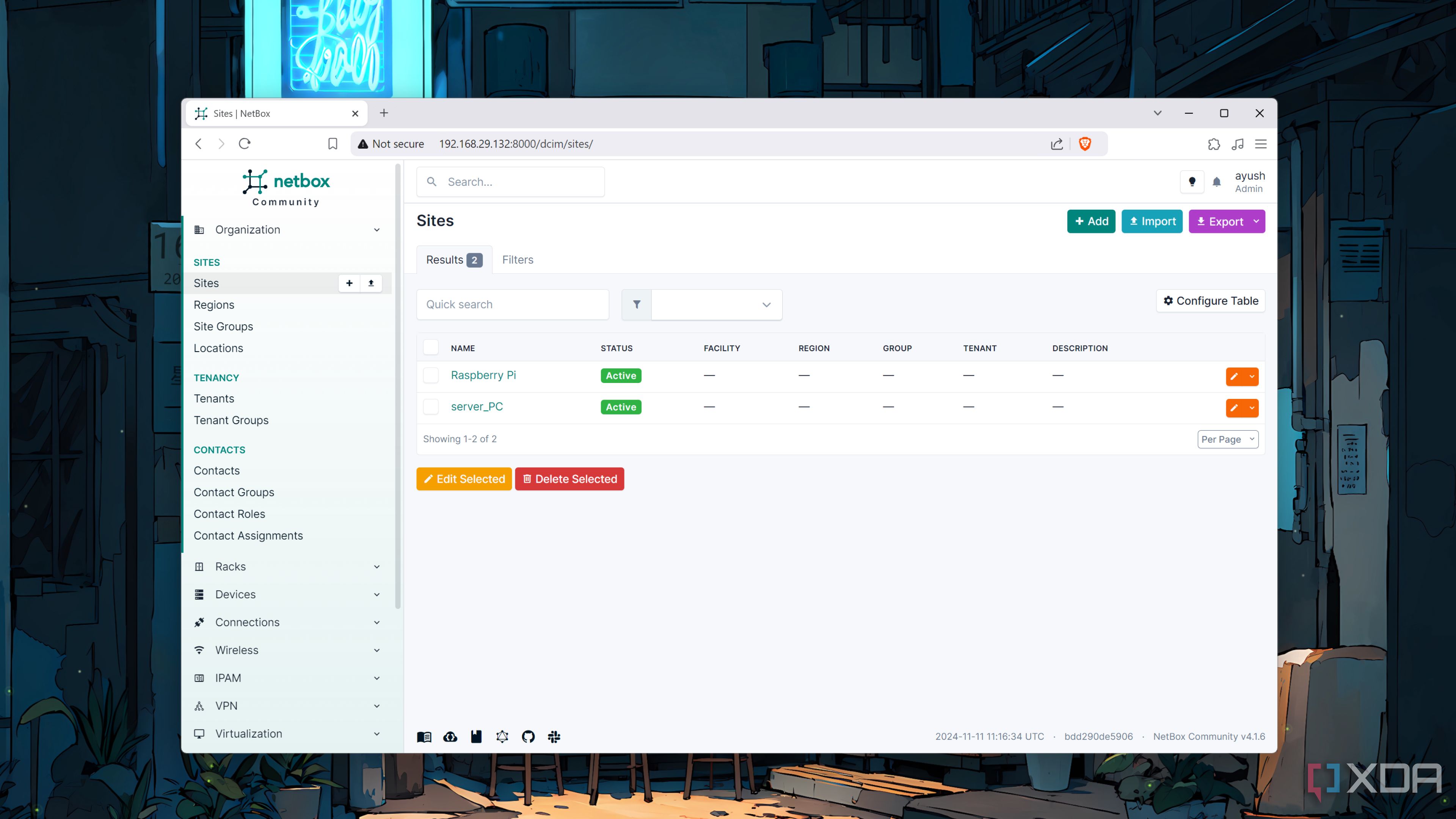 Running a self-hosted NetBox server