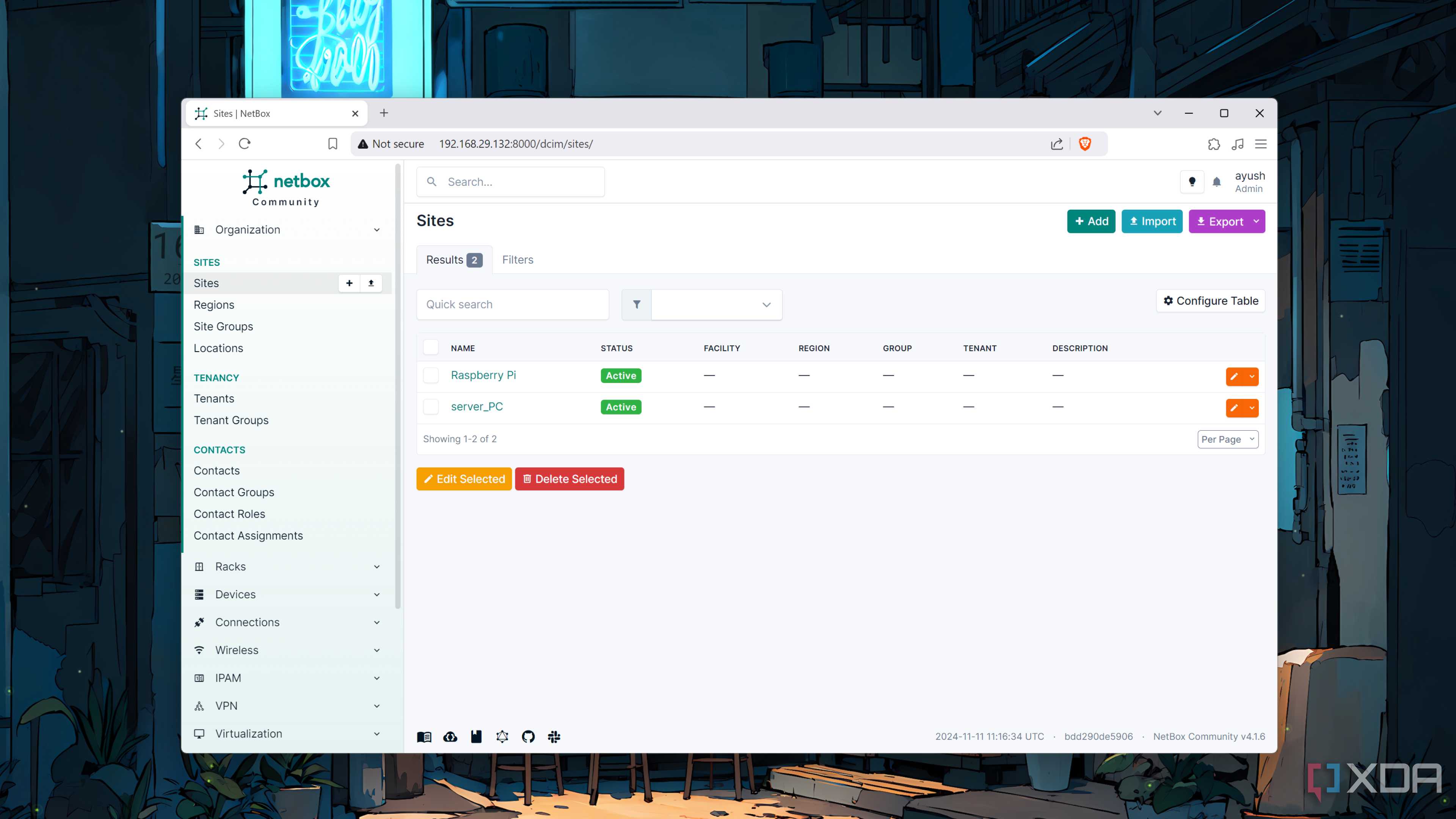 Running a self-hosted NetBox server