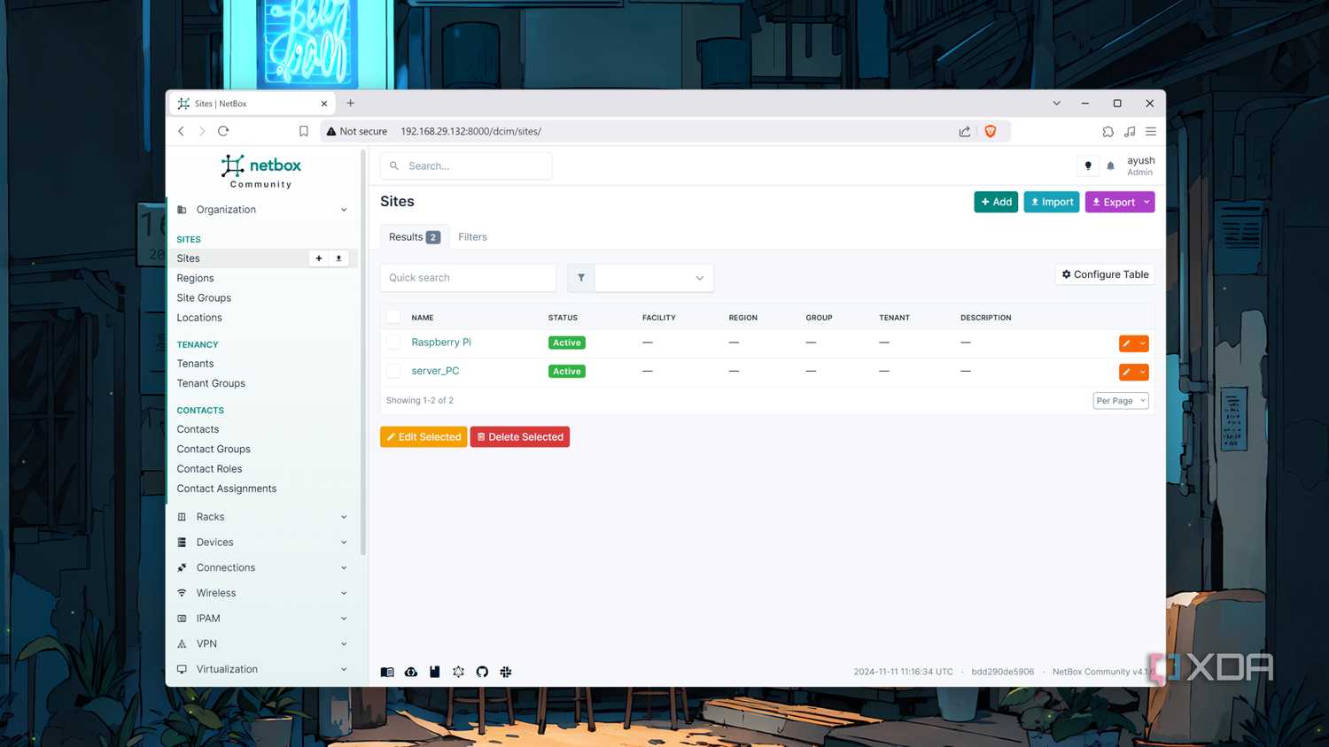 Running a self-hosted NetBox server