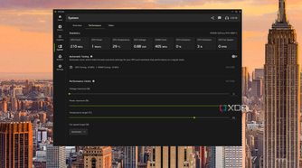 Screenshot of power settings in Nvidia app
