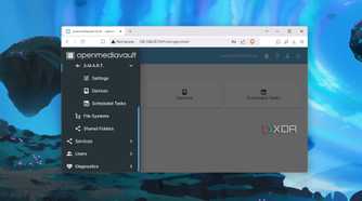 The S.M.A.R.T. tests panel in OpenMediaVault