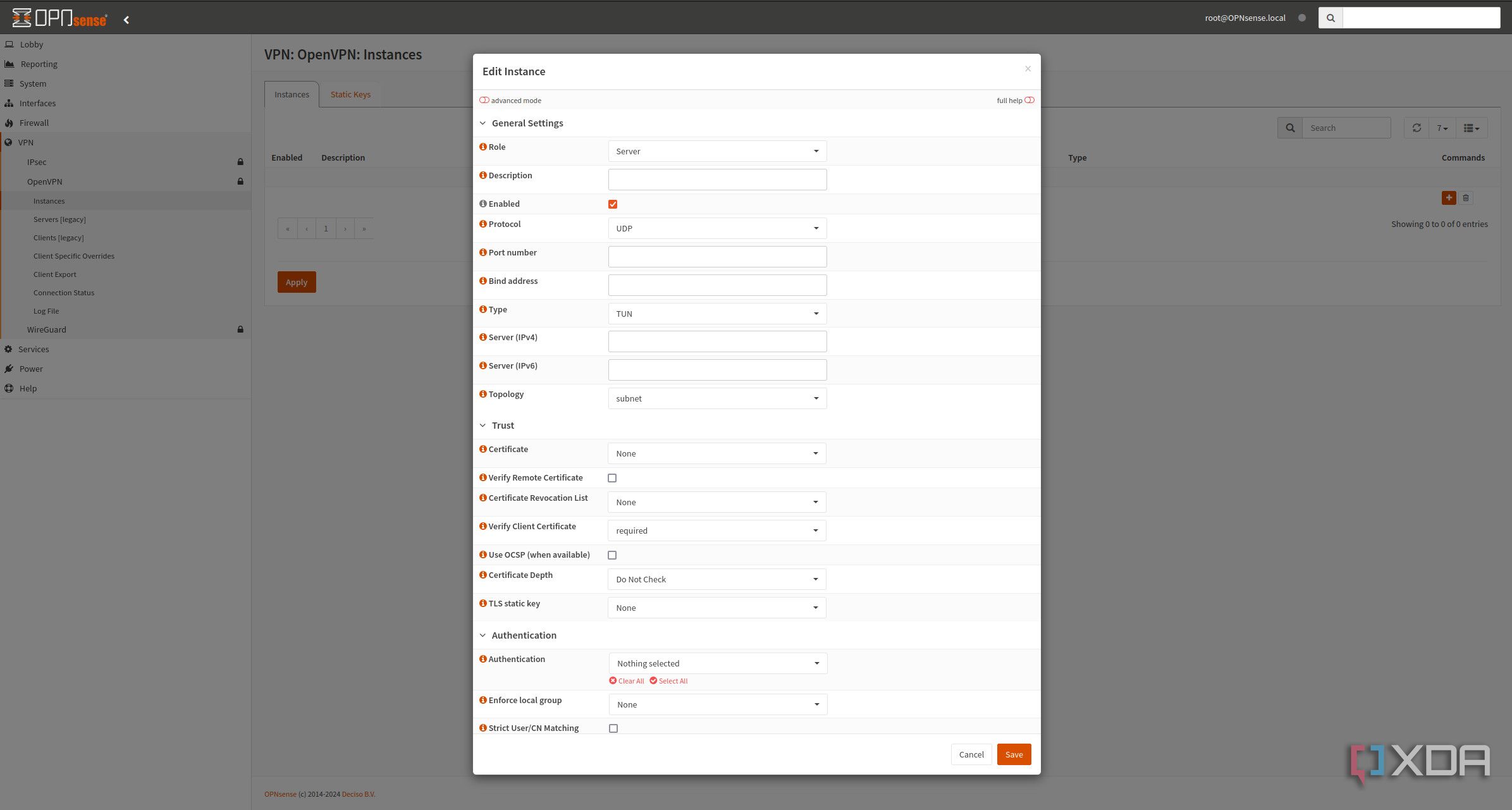 OPNsense OpenVPN