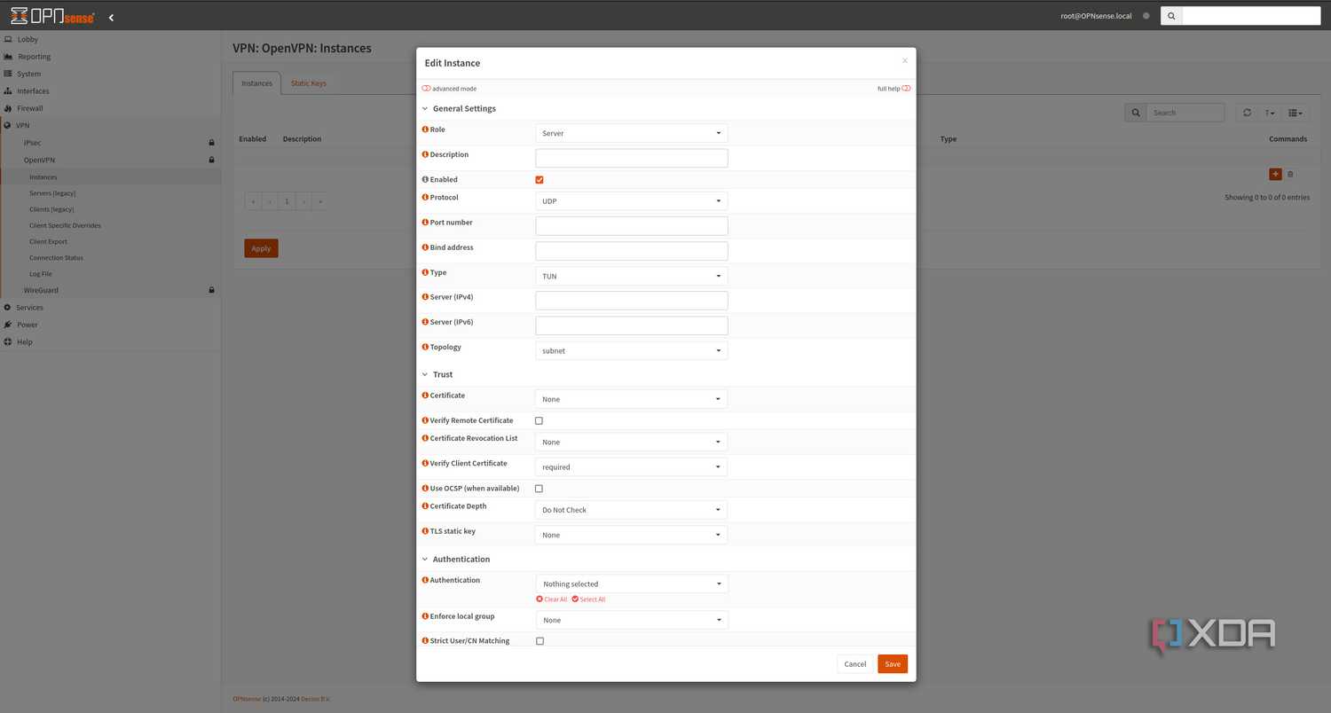 OPNsense OpenVPN