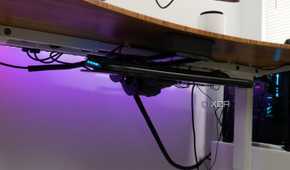A photo of a cable trough in use