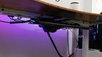 A photo of a cable trough in use