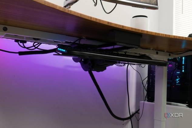 A photo of a cable trough in use