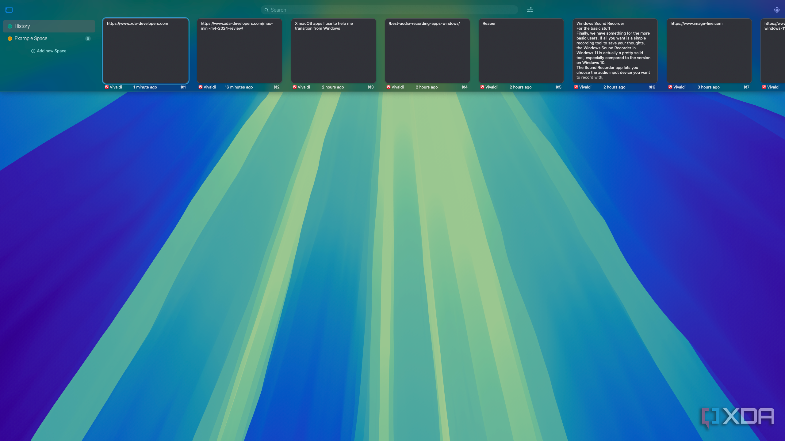 Screenshot of the macOS desktop with the Pasty menu open along the top of the screen