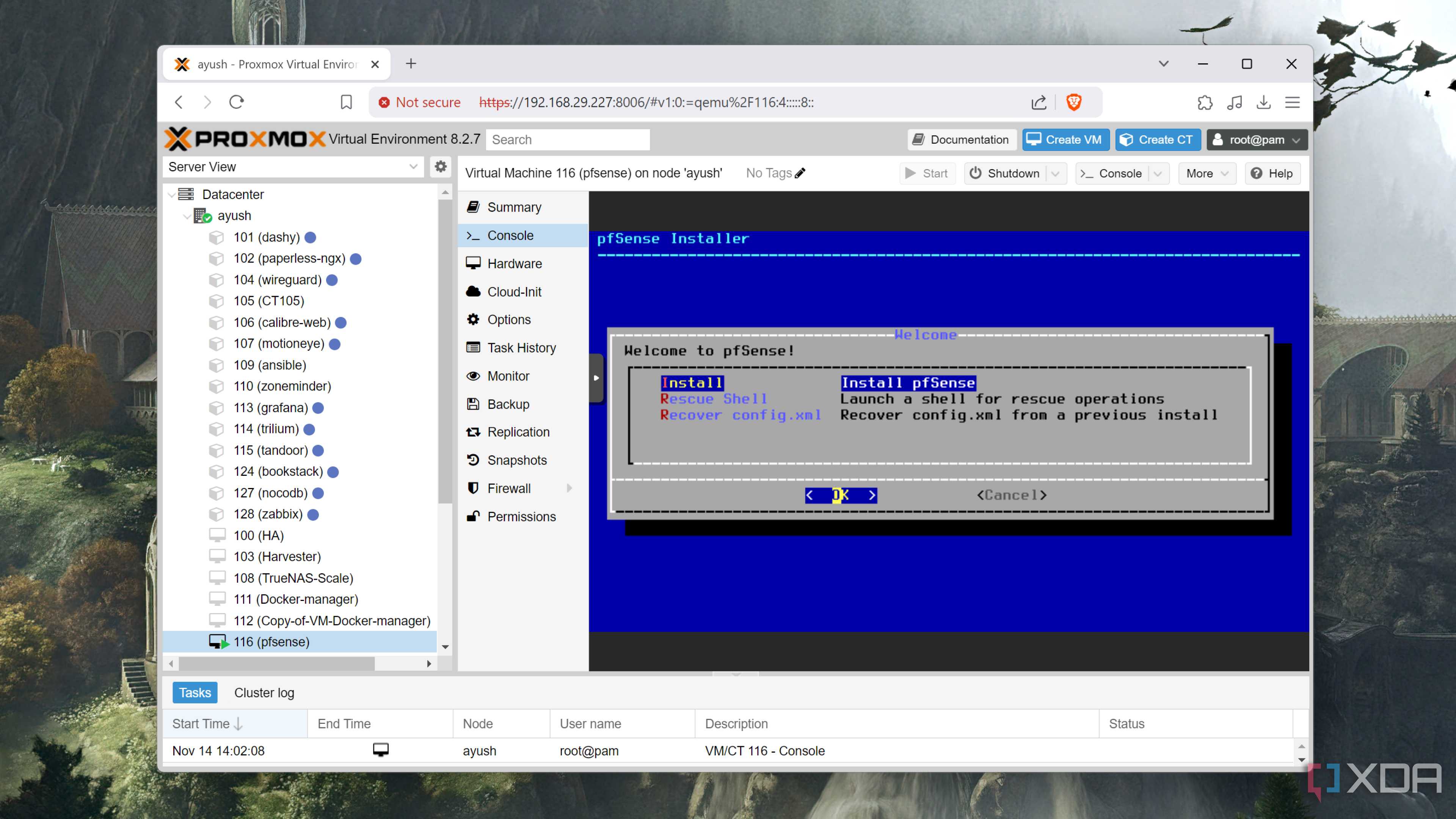 Running pfSense inside Proxmox