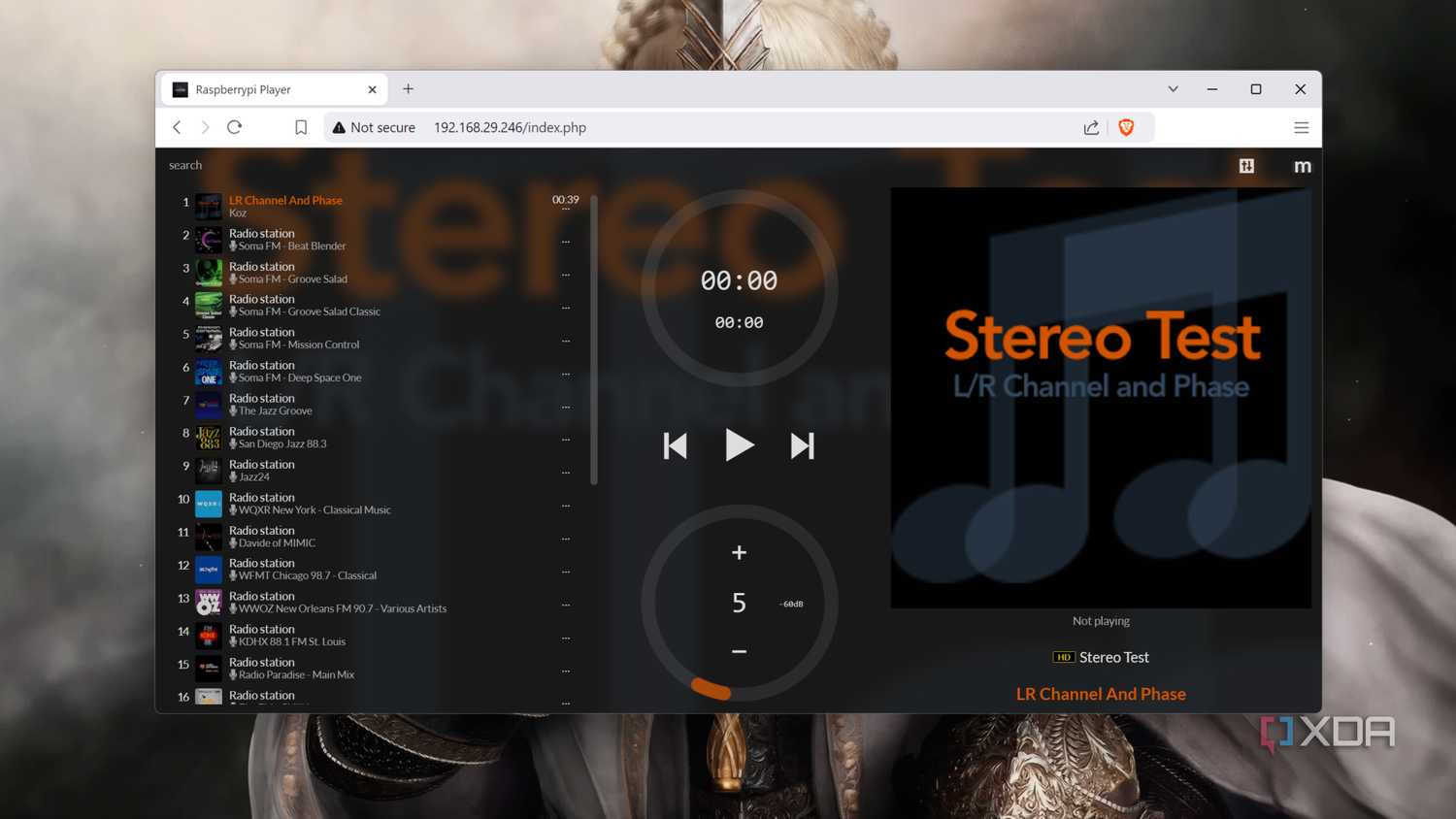 The moOde Audio web UI
