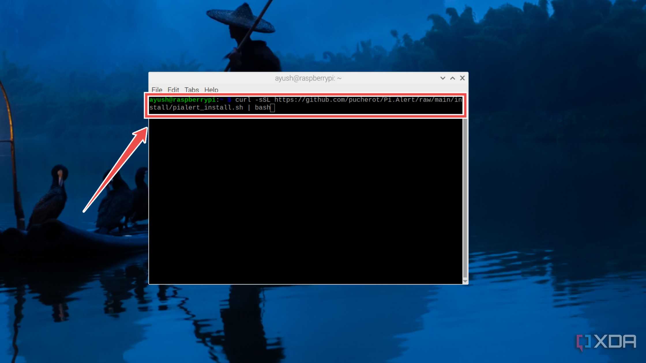 The command to install Pi.Alert