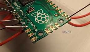 Raspberry Pi Pico with wires connected