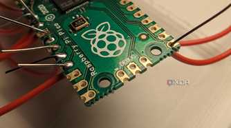 Raspberry Pi Pico with wires connected