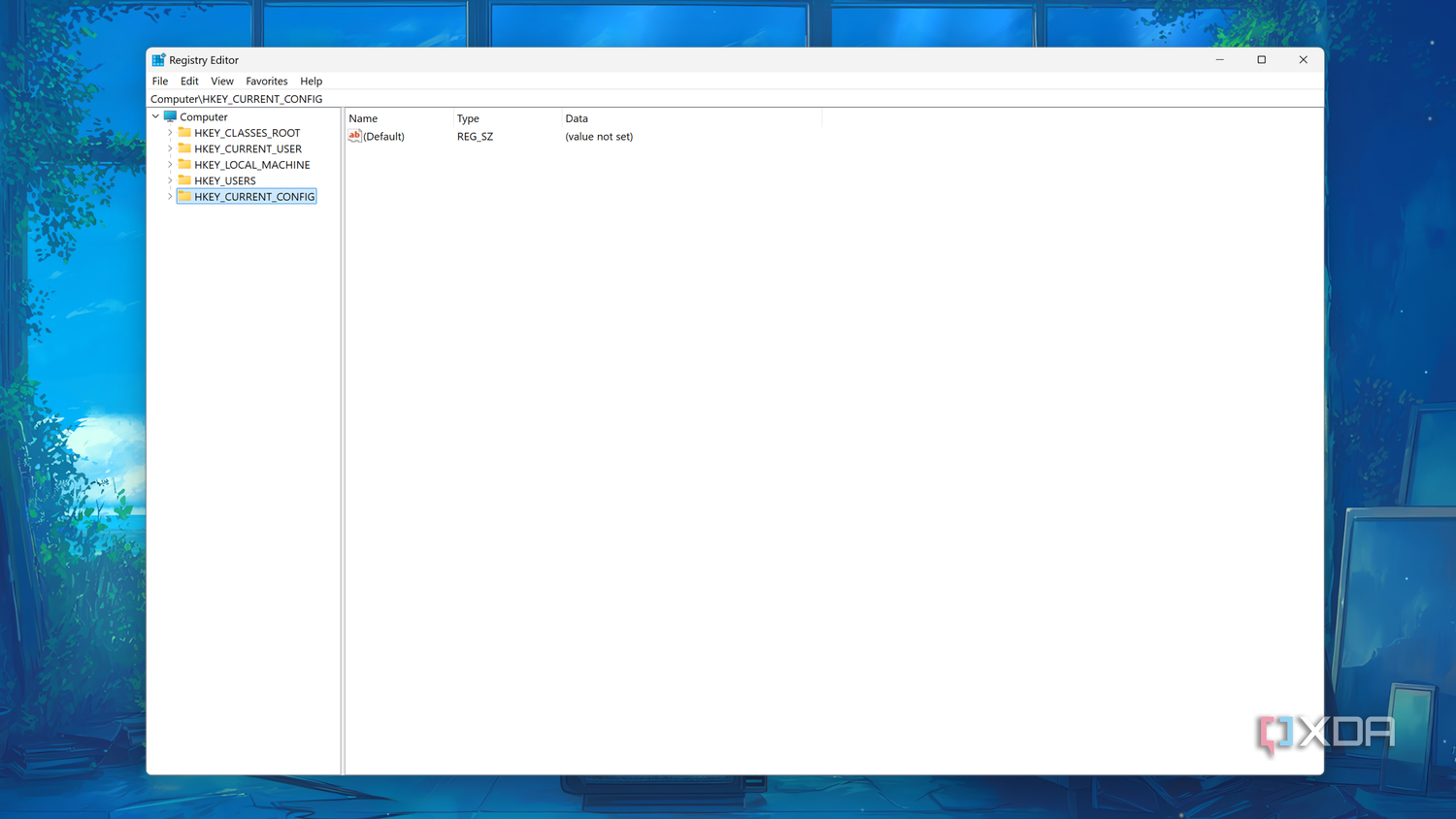 The Registry Editor on Windows 11