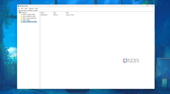 The Registry Editor on Windows 11