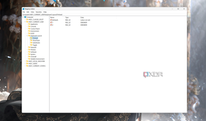The Registry Editor on Windows 11