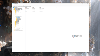 The Registry Editor on Windows 11
