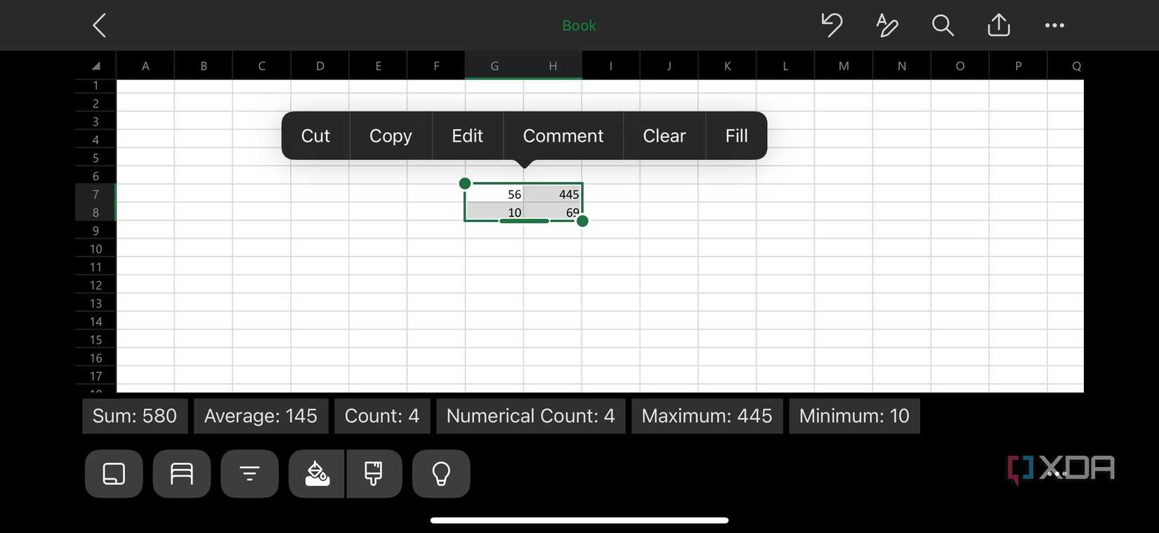 Resize and move cells