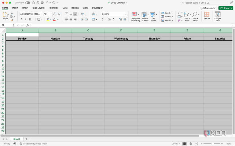 I used Excel to print my own family and personal calendars, and so can you