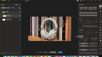 The masking tool in Pixelmator Pro.