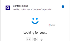 Screenshot of a Windows Hello prompt shown for tasks that require administrator permissions