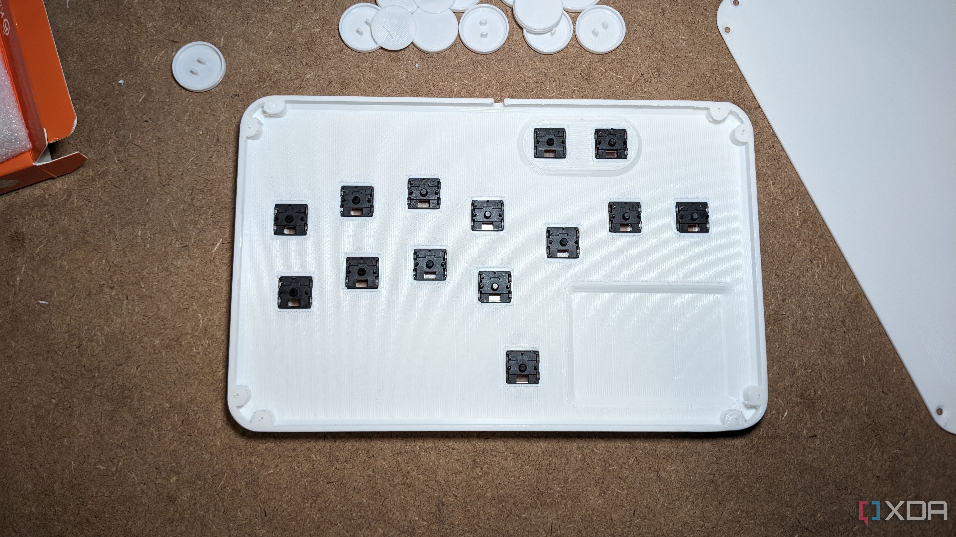 backs of Choc switches on Slimbox fightstick