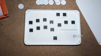 backs of Choc switches on Slimbox fightstick