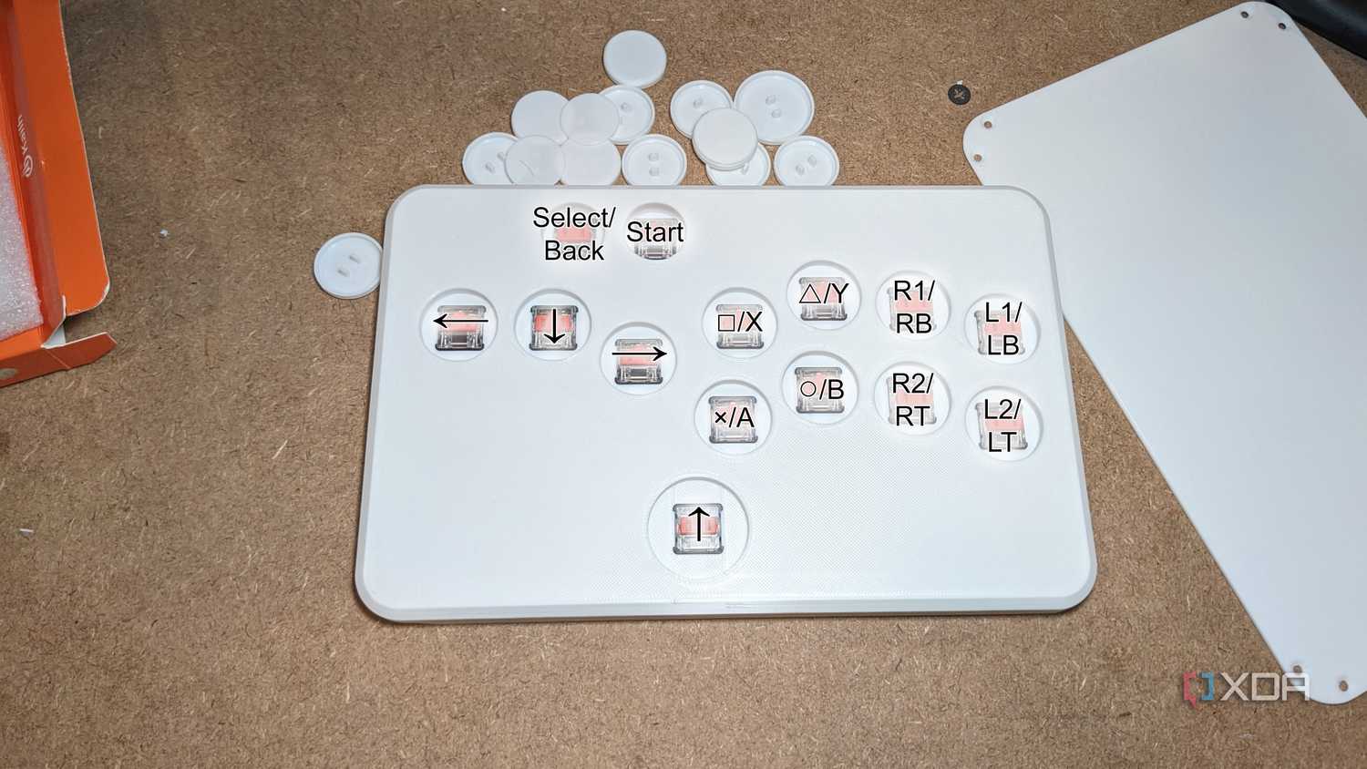 Slimbox fightstick button layout from the top