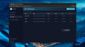 The installed images section in SmartOS