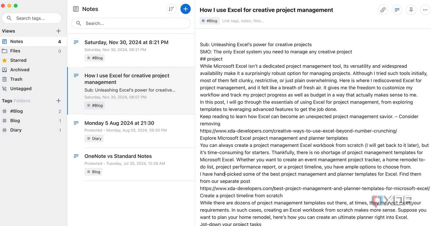 Standard Notes markdown support