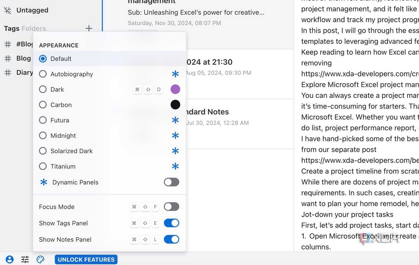 Standard Notes theming