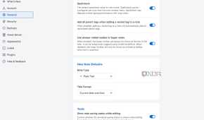 Standard Notes options