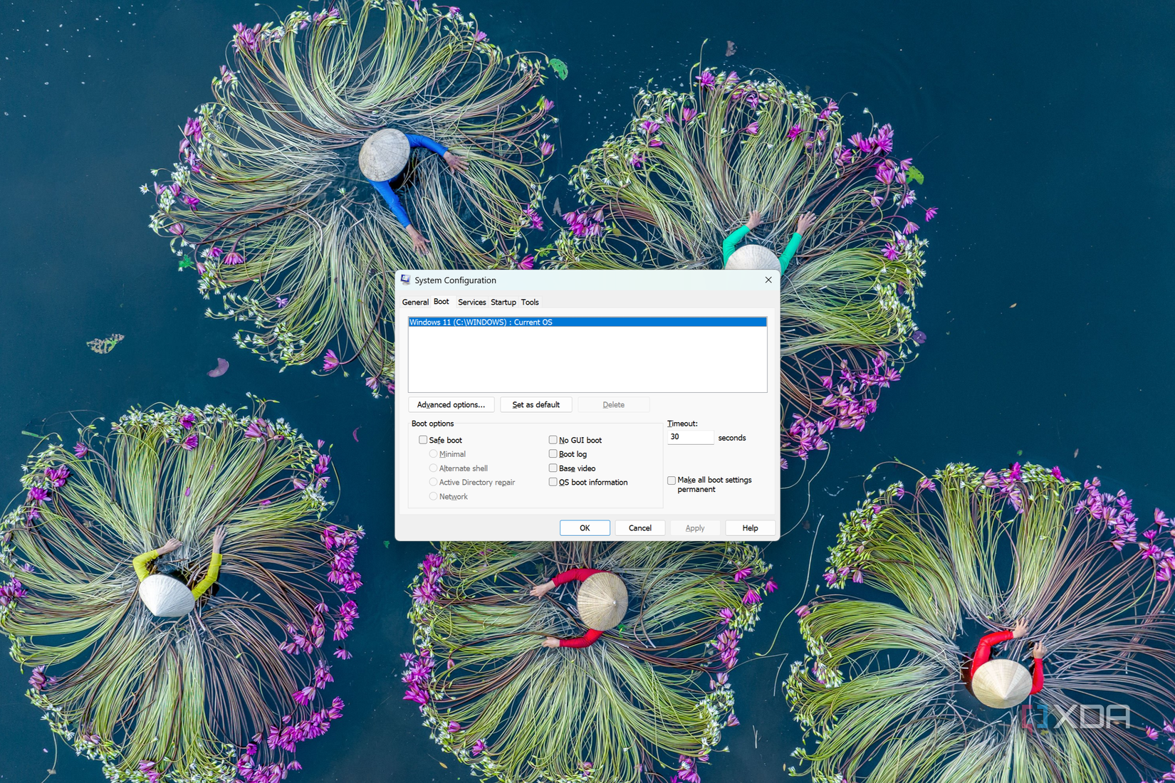 Screenshot of System configuration on Windows 11