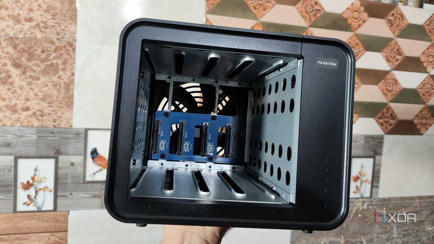 The TerraMaster F4-424 Max NAS with all drives removed