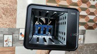 The TerraMaster F4-424 Max NAS with all drives removed