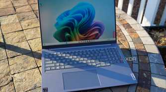 The Lenovo ThinkBook G7 opened to the desktop.