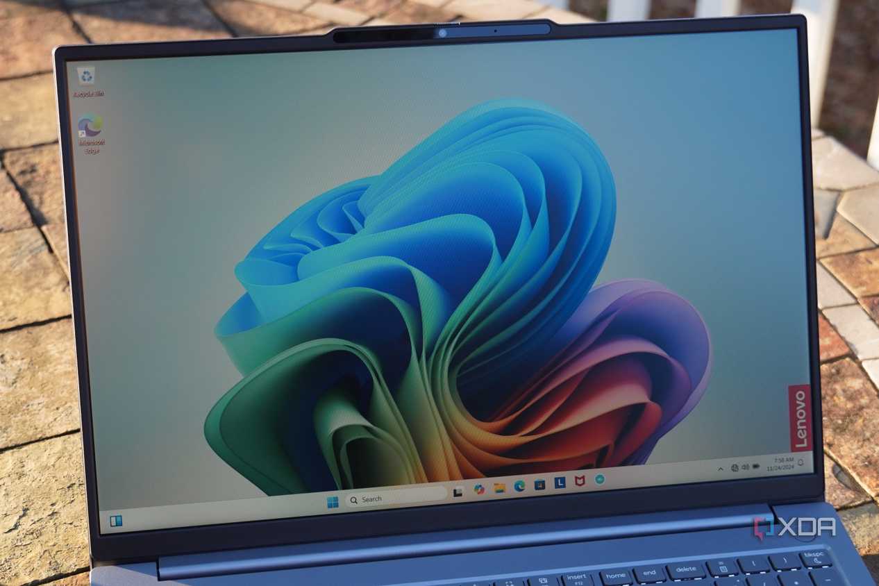 A close-up of the Lenovo ThinkBook G7 laptop display.