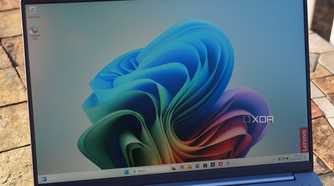 A close-up of the Lenovo ThinkBook G7 laptop display.